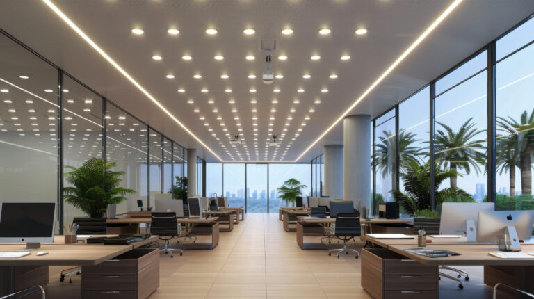 Smart energy-efficient lighting systems in offices